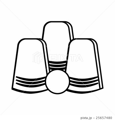 Focus of inverted glasses icon, outline style 25657480