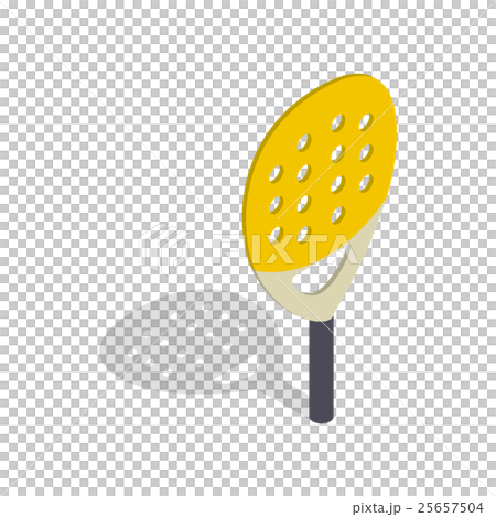 Paddle match racket, isometric 3d style 25657504