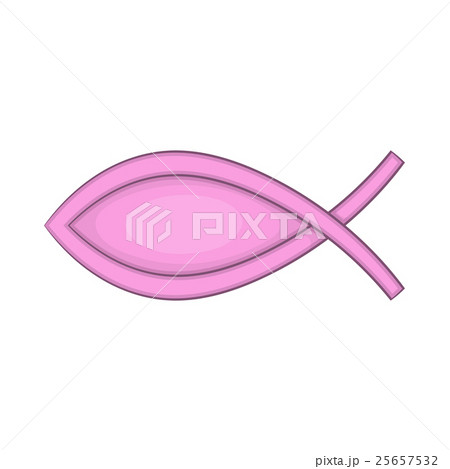 Christian fish symbol icon, cartoon style 25657532