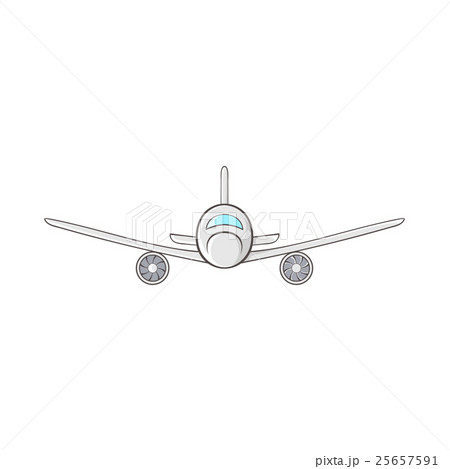 Cargo plane icon in cartoon style 25657591