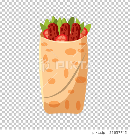 Shawarma icon in cartoon style 25657745