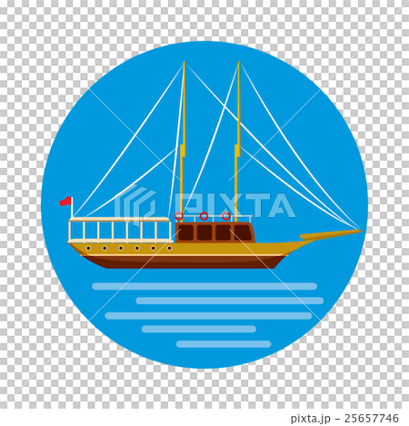 Ship icon in cartoon style 25657746