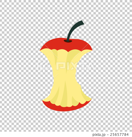 Apple Core Icon Flat Styleのイラスト素材