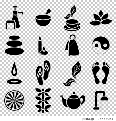 Spa icons set, simple style Spa icons set, simple style 25657963