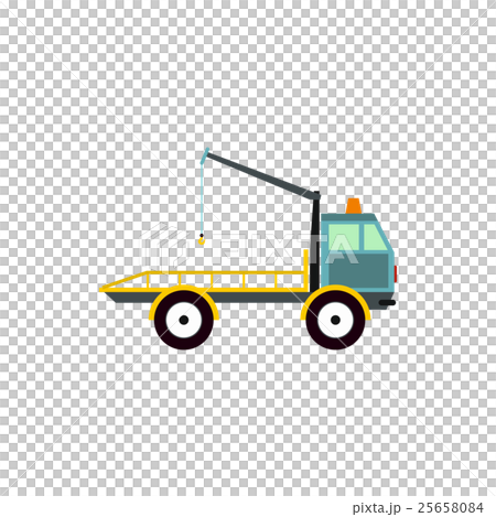 Tow truck for transportation cars icon, flat style 25658084