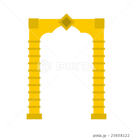 Yellow arch icon, flat style 25658122
