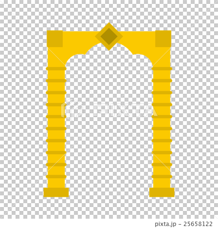 Yellow arch icon, flat style 25658122