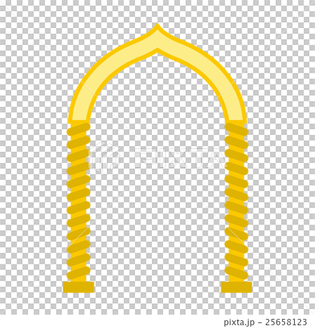 Arch in the oriental style icon, flat style 25658123