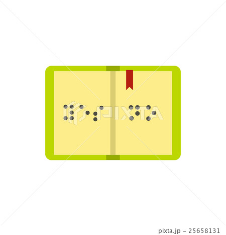Book written in Braille icon, flat style Book written in Braille icon, flat style 25658131