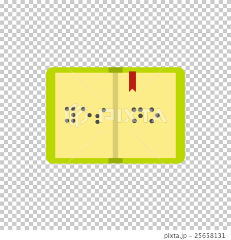 Book written in Braille icon, flat style Book written in Braille icon, flat style 25658131