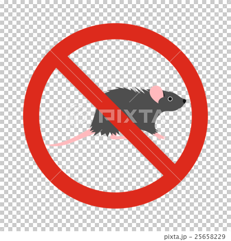 Prohibition sign mouse icon, flat style 25658229