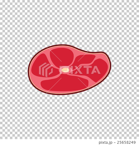 Piece of meat icon, flat style 25658249