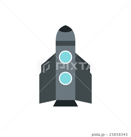 Grey rocket icon in flat style Grey rocket icon in flat style 25658343