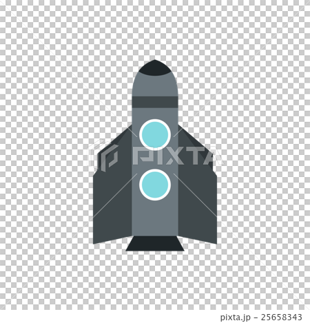 Grey rocket icon in flat style Grey rocket icon in flat style 25658343