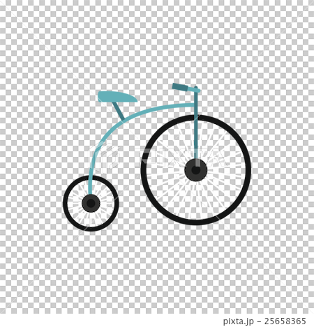 Retro bike icon, flat style 25658365