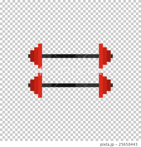 Two barbells icon in flat style 25658443