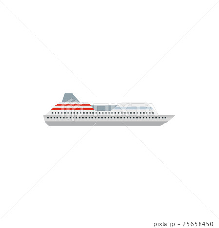Cruise liner icon in flat style 25658450