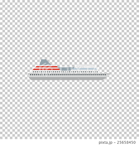 Cruise liner icon in flat style 25658450