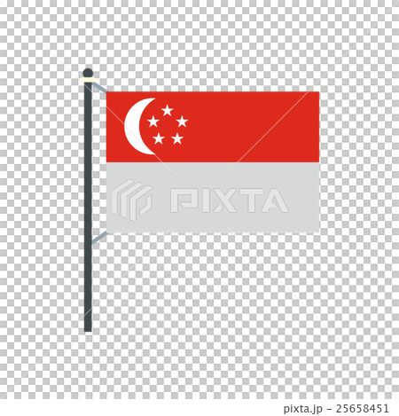 Flag of Singapore icon in flat style Flag of Singapore icon in flat style 25658451