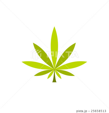 Marijuana leaf icon in flat style Marijuana leaf icon in flat style 25658513