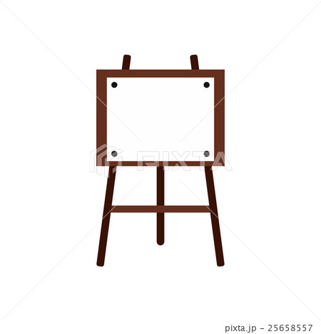 Wooden easel icon, flat style Wooden easel icon, flat style 25658557