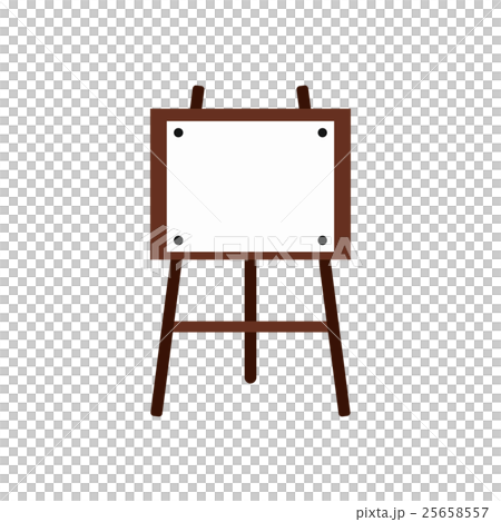 Wooden easel icon, flat style Wooden easel icon, flat style 25658557