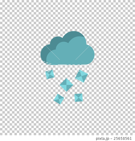 Cloud and hail icon in flat style Cloud and hail icon in flat style 25658561