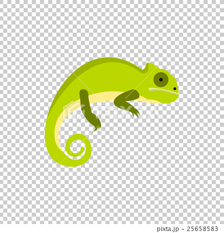 Chameleon Icon In Flat Styleのイラスト素材