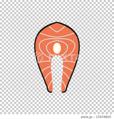 Salmon steak icon in flat style - Stock Illustration [25658605] - PIXTA