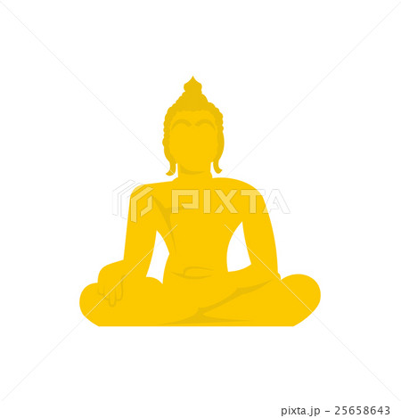 Buddha statue icon, flat style 25658643