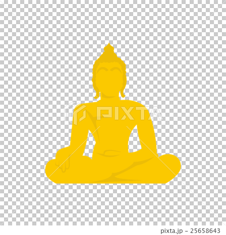Buddha statue icon, flat style 25658643
