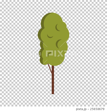 Green tree icon in flat style 25658679