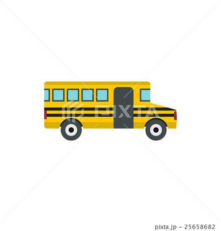 School bus icon, flat style 25658682