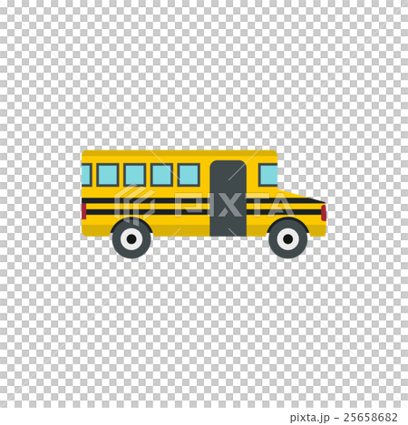 School bus icon, flat style 25658682