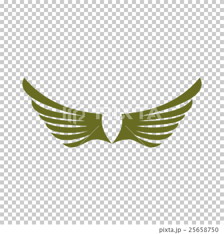 Two green wing birds icon, flat style - Stock Illustration [25658750 ...