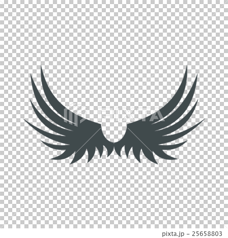 Two wings of bird icon, flat style - Stock Illustration [25658803] - PIXTA