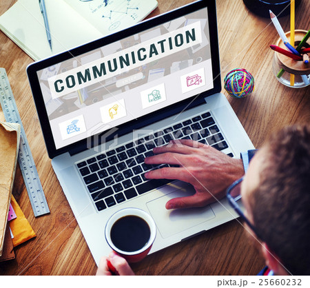 Communication Online Connection Technology Concept Communication Online Connection Technology Concept 25660232