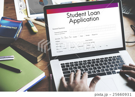 Student Loan Application Form Registration Concept Student Loan Application Form Registration Concept 25660931