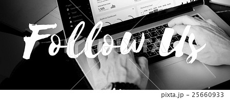 Follow Us Sharing Social Media Networking Internet Online Concept 25660933