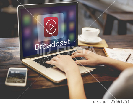 Digital Music Streaming Multimedia Entertainment Online Concept Digital Music Streaming Multimedia Entertainment Online Concept 25661251