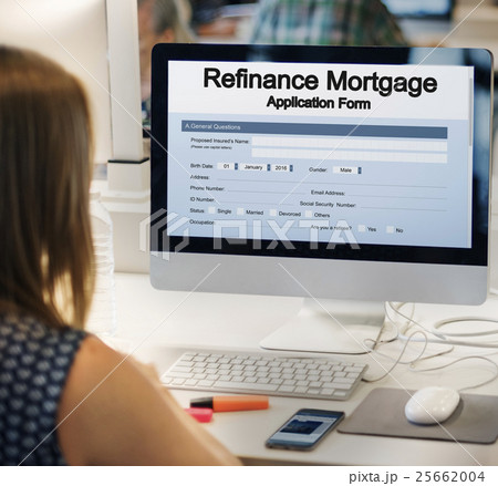 Refinance Mortgage Application Form Concept 25662004