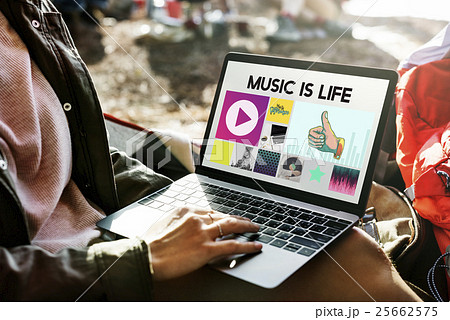 Media Player Audio Entertainment Streaming Concept Media Player Audio Entertainment Streaming Concept 25662575