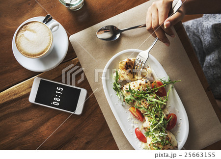 Restaurant Meal Coffee Relaxation Recreation Concept Restaurant Meal Coffee Relaxation Recreation Concept 25663155