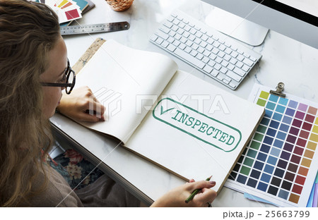 Inspected Allow Approve Authority Permit Graphic Concept 25663799