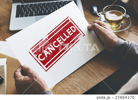 Delayed Banned Cancelled Denied Stamp Label Mark Concept 25664170