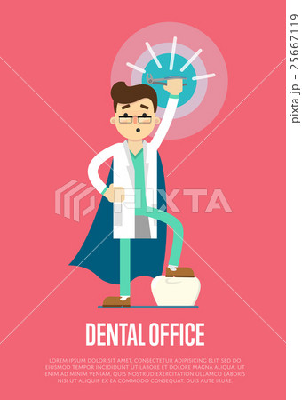 Dental office banner with male dentist 25667119