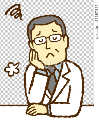 中年男子患白大褂 中年男子患白大褂 25667335