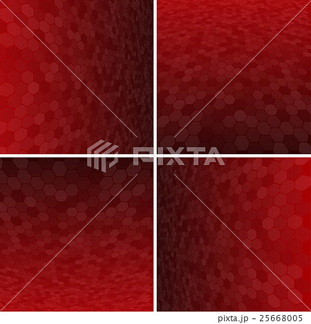 Set Red Honeycomb Vector Background. Set Red Honeycomb Vector Background. 25668005