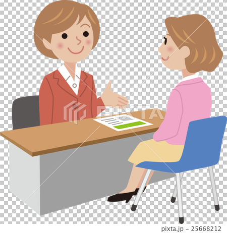 面談 面接のイラスト素材