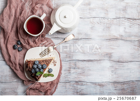 Piece of delicious sponge cake  25670687